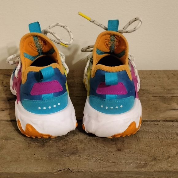 Nike Kids Prestos Blue orange and pink Size 2 - Picture 2 of 3